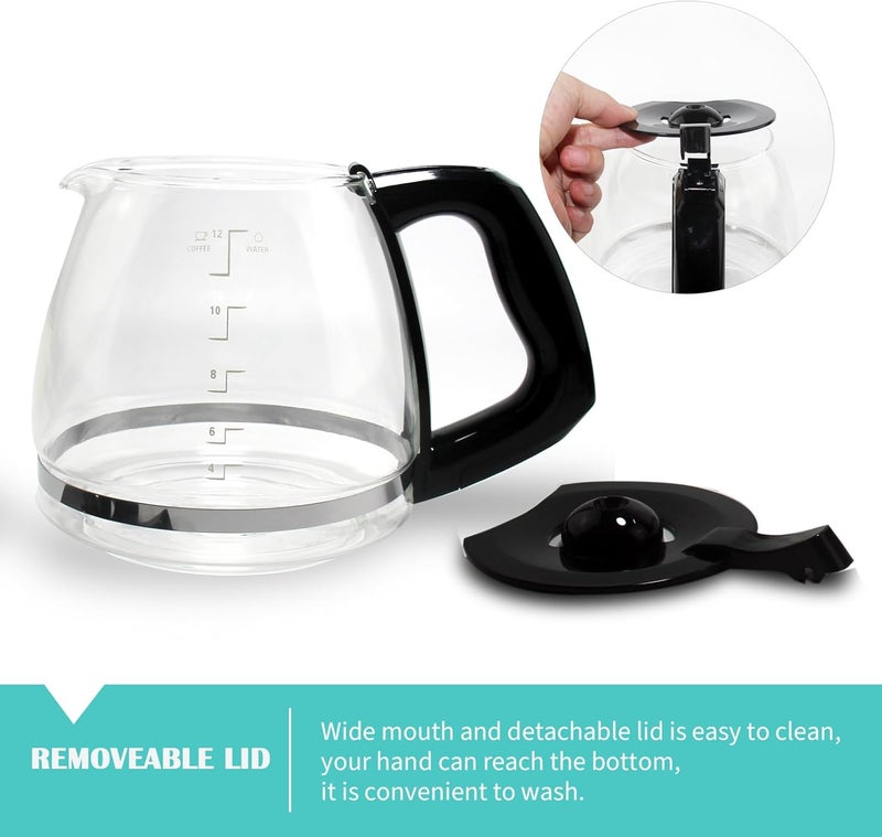 Sendextra 12-Cup Replacement Carafe Compatible with Black and Decker Coffee Maker Model# CM1160B, CM1160W - Image 2